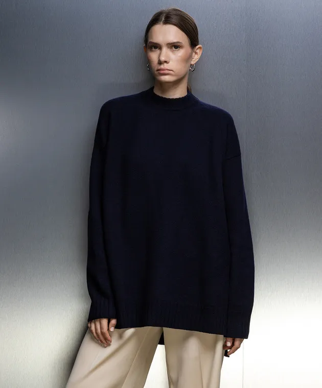 Jil Sander Maglione blu realizzato in lana J02GP0151J14506