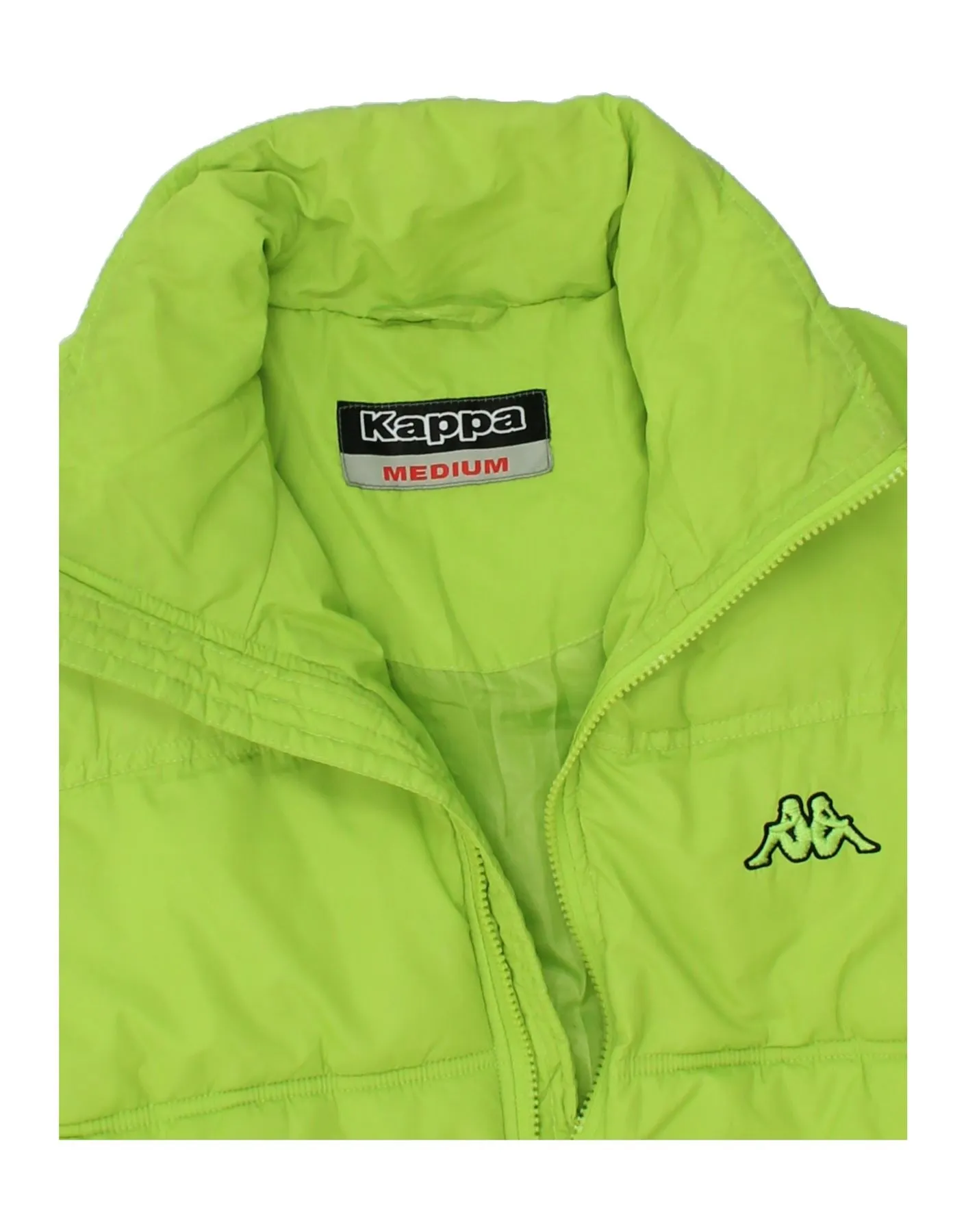 KAPPA Mens Padded Jacket UK 38 Medium Green Polyester