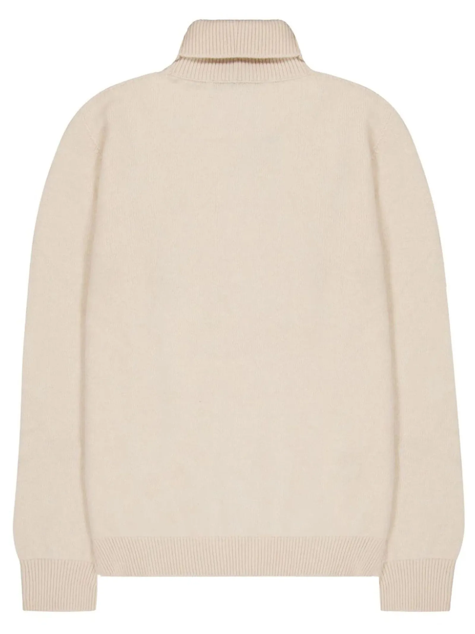 LANEUS Abbigliamento,Maglieria Maglione a collo alto in lana color sabbia 