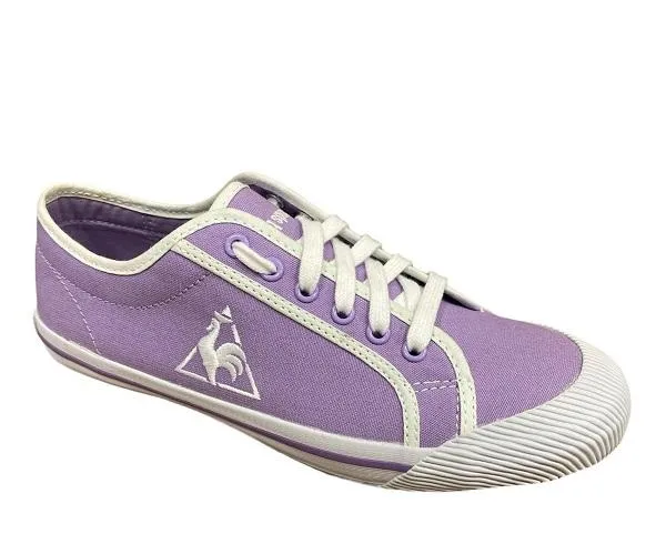 Le Coq Sportif women's sneakers shoe in Deuville Bicolour canvas 1210234 lilac-white