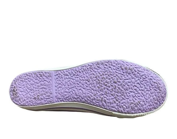 Le Coq Sportif women's sneakers shoe in Deuville Bicolour canvas 1210234 lilac-white