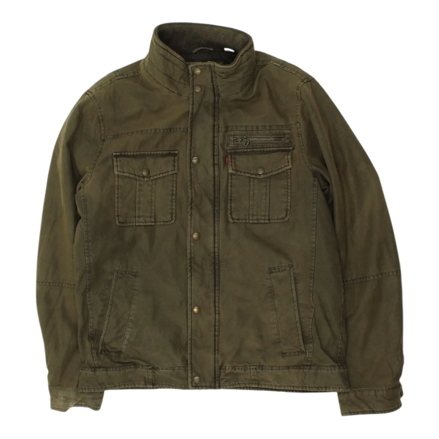 Levi's Mens Green Quilted Utility Jacket | Vintage Designer Coat VTG