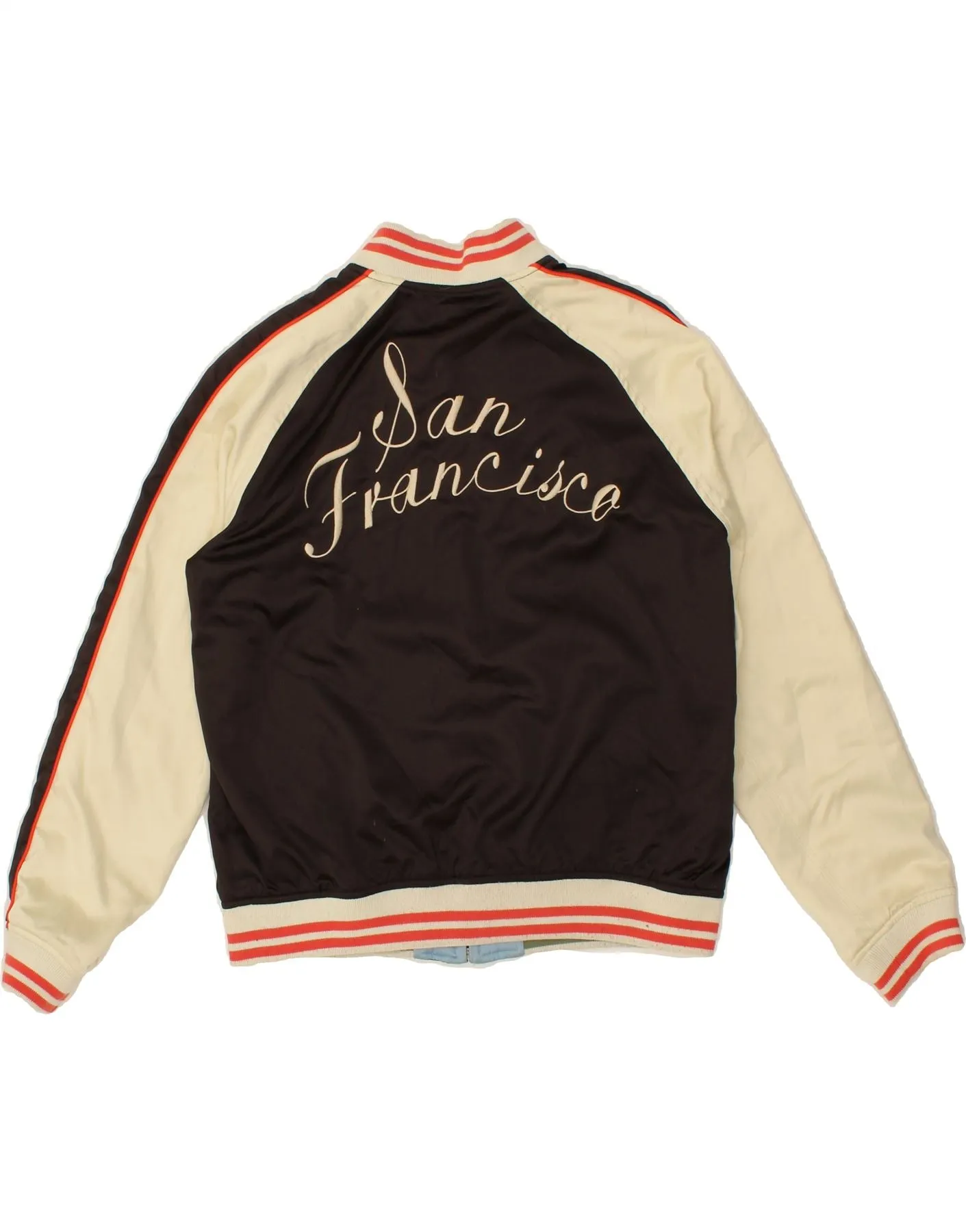 LEVI'S Womens San Francisco Graphic Reversible Jacket UK 10 Small Brown