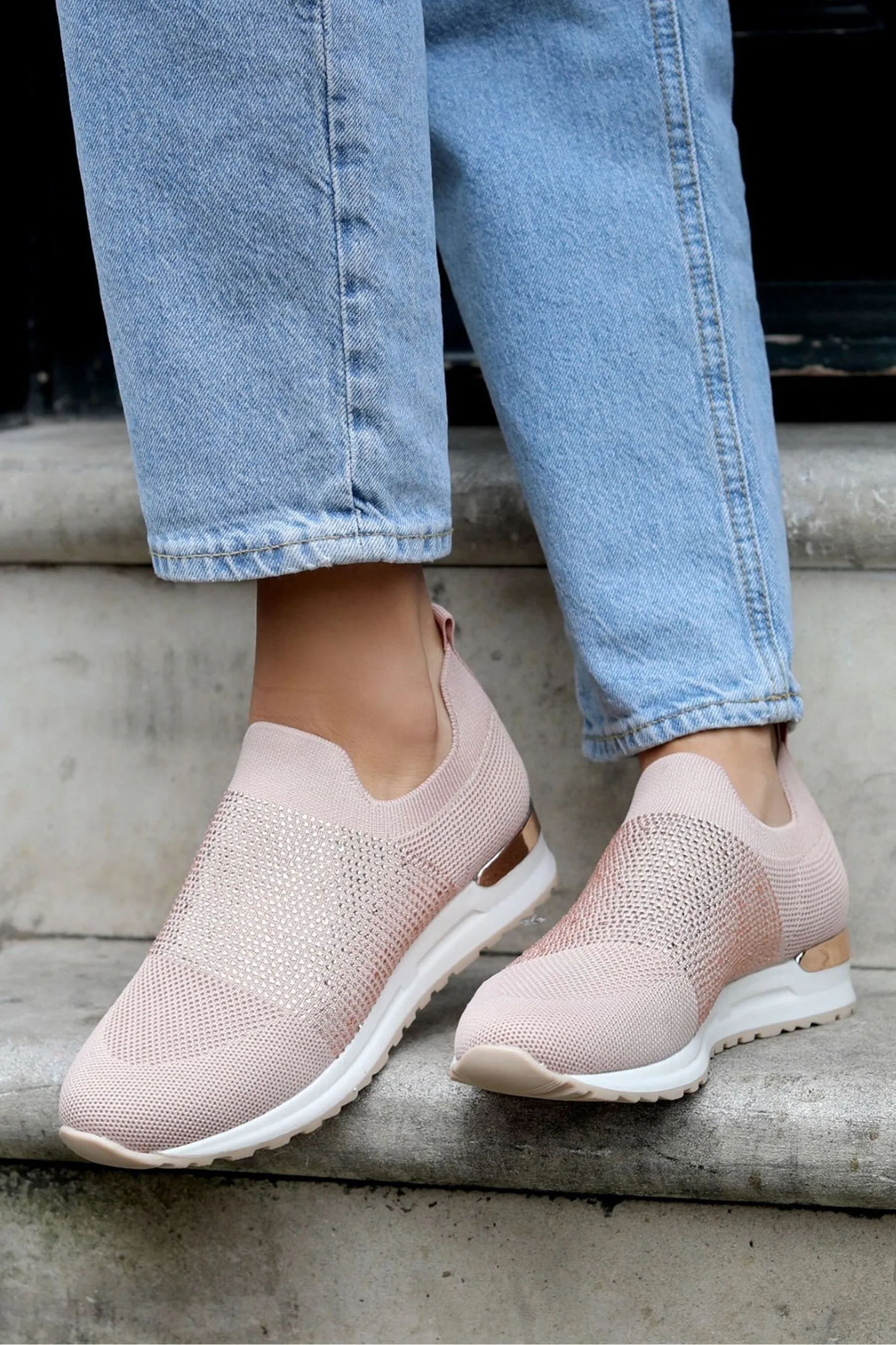 Linzi - Storme - Scarpe da ginnastica con decorazione con strass    