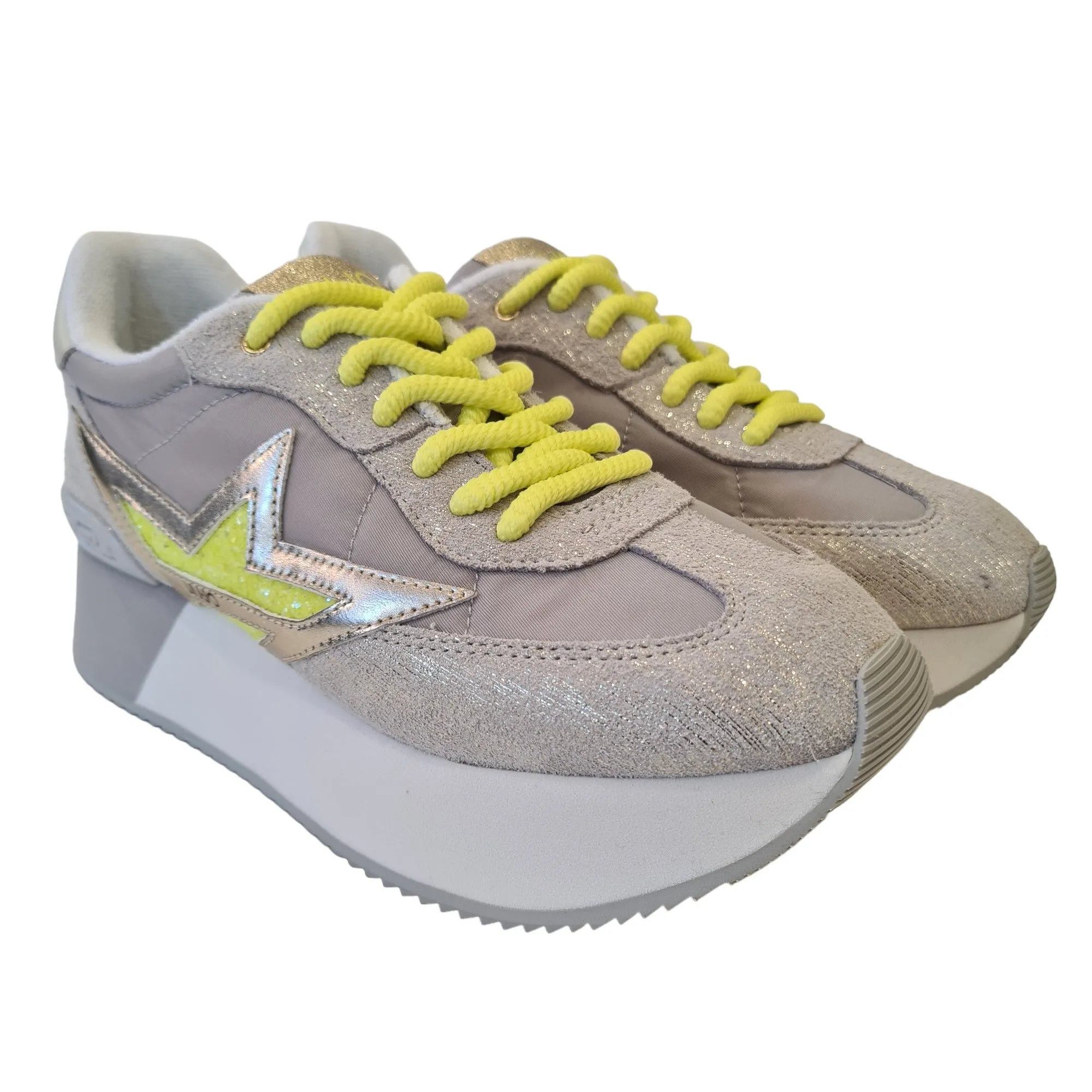 Liu-Jo Sneakers Donna Grigio-Giallo fluo Rif.800