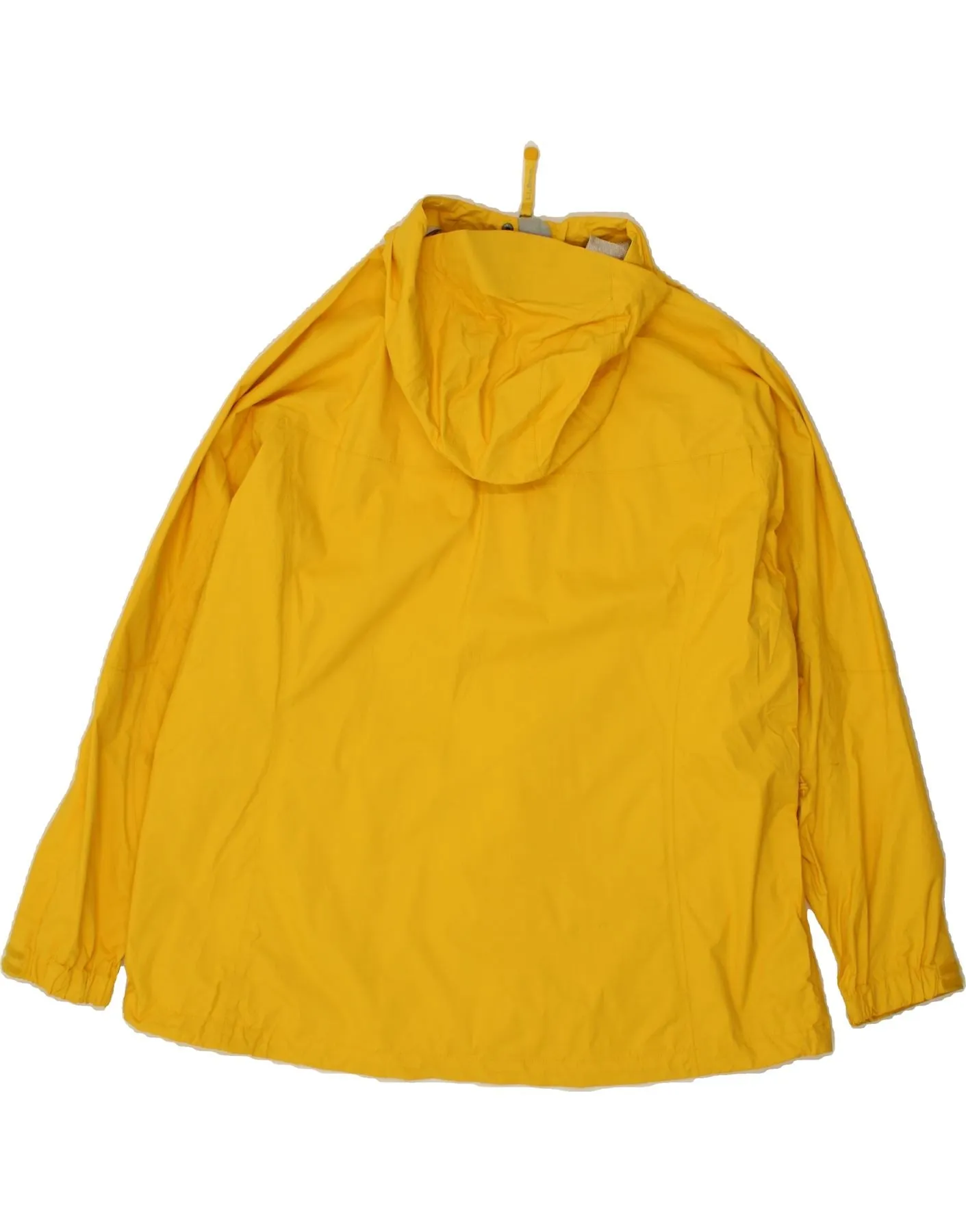 L.L.BEAN Womens Windbreaker Jacket UK 18 XL Yellow Nylon