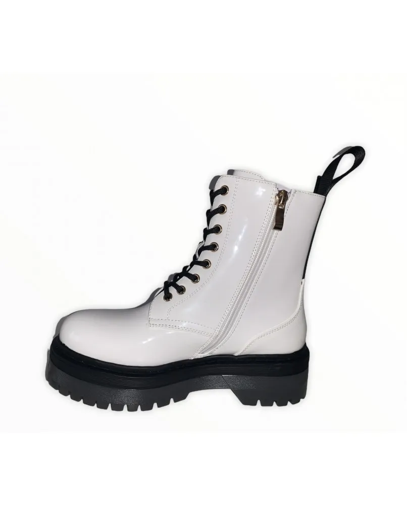 LUMBERJACK ELYSE SWC1501 Anfibi scarponcini stivaletti biker bianco