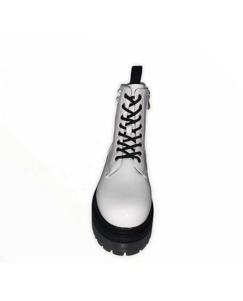 LUMBERJACK ELYSE SWC1501 Anfibi scarponcini stivaletti biker bianco