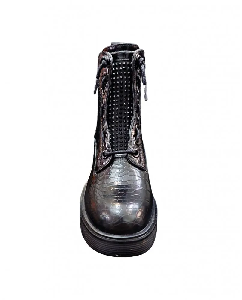 LUMBERJACK RAMONE SWC2101 Anfibi scarponcini stivaletti biker cocco