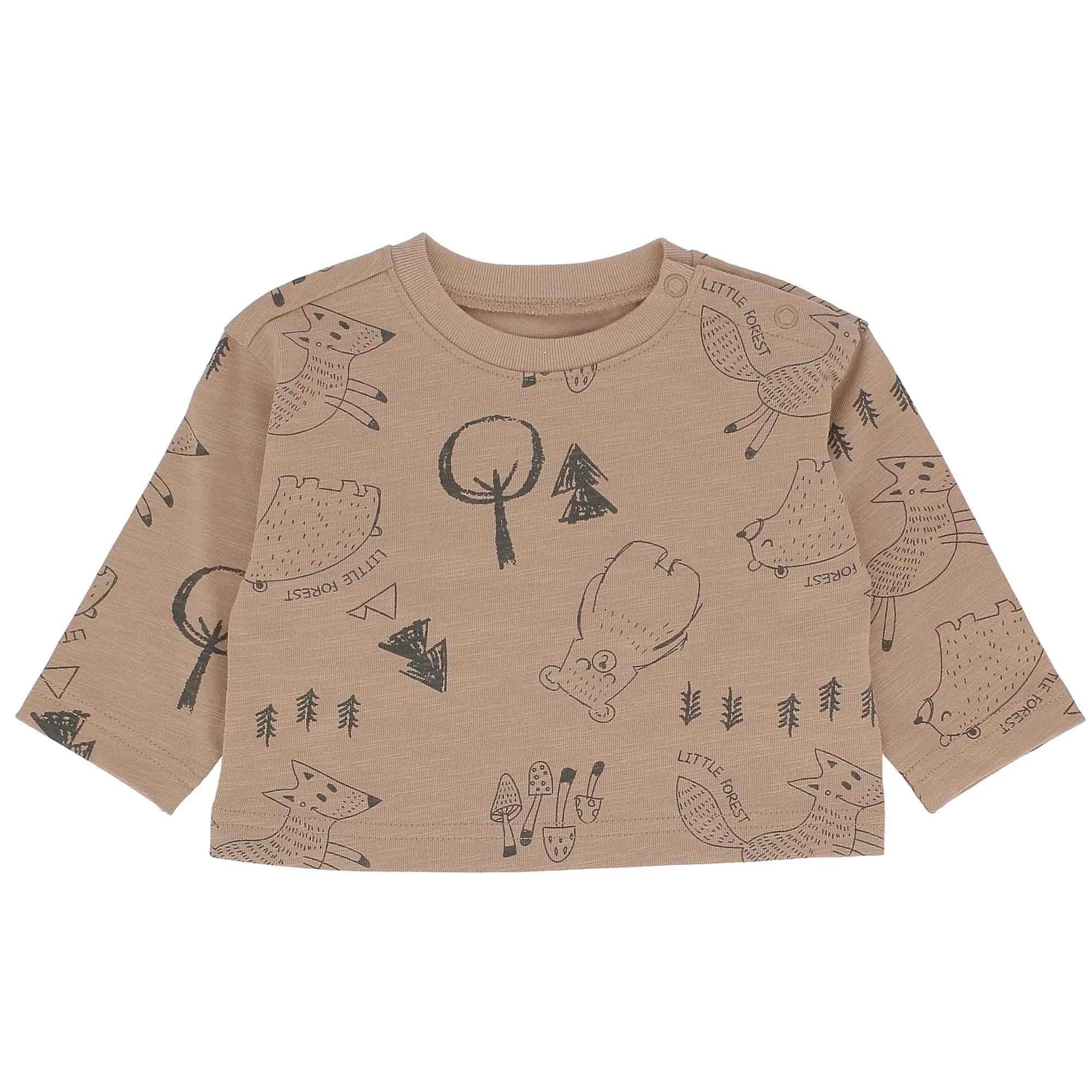 Maglietta in jersey da bambino, marrone            