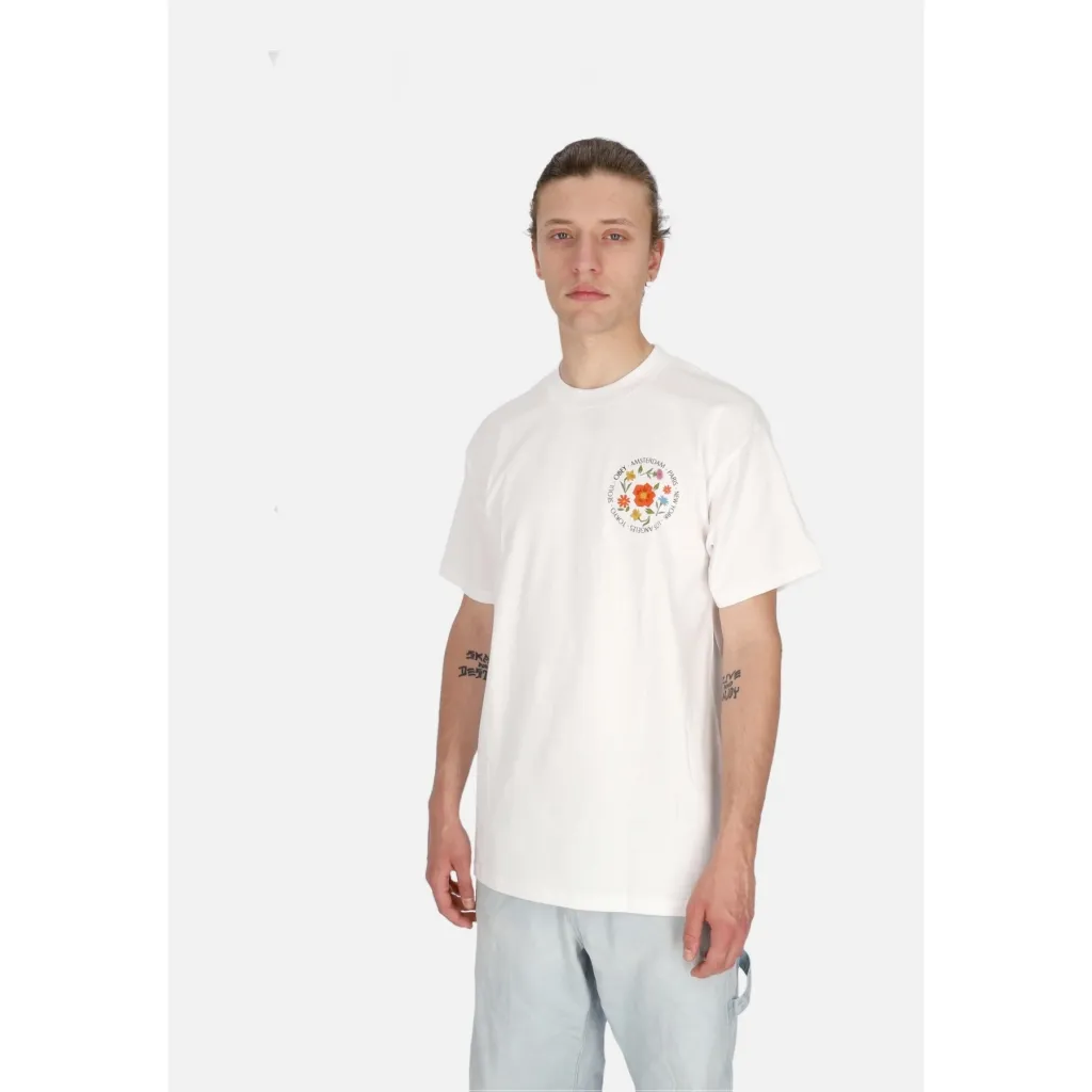 maglietta uomo city flowers classic tee WHITE