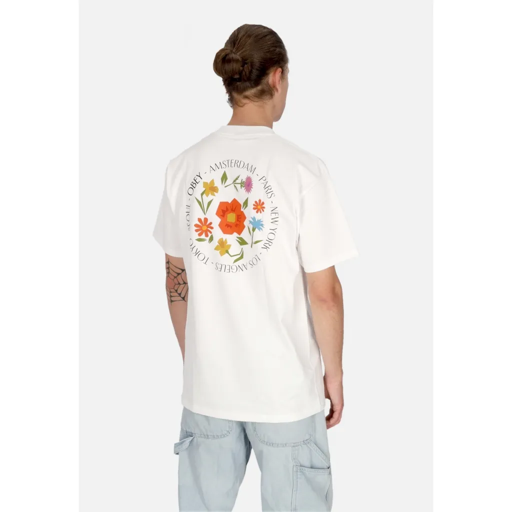 maglietta uomo city flowers classic tee WHITE