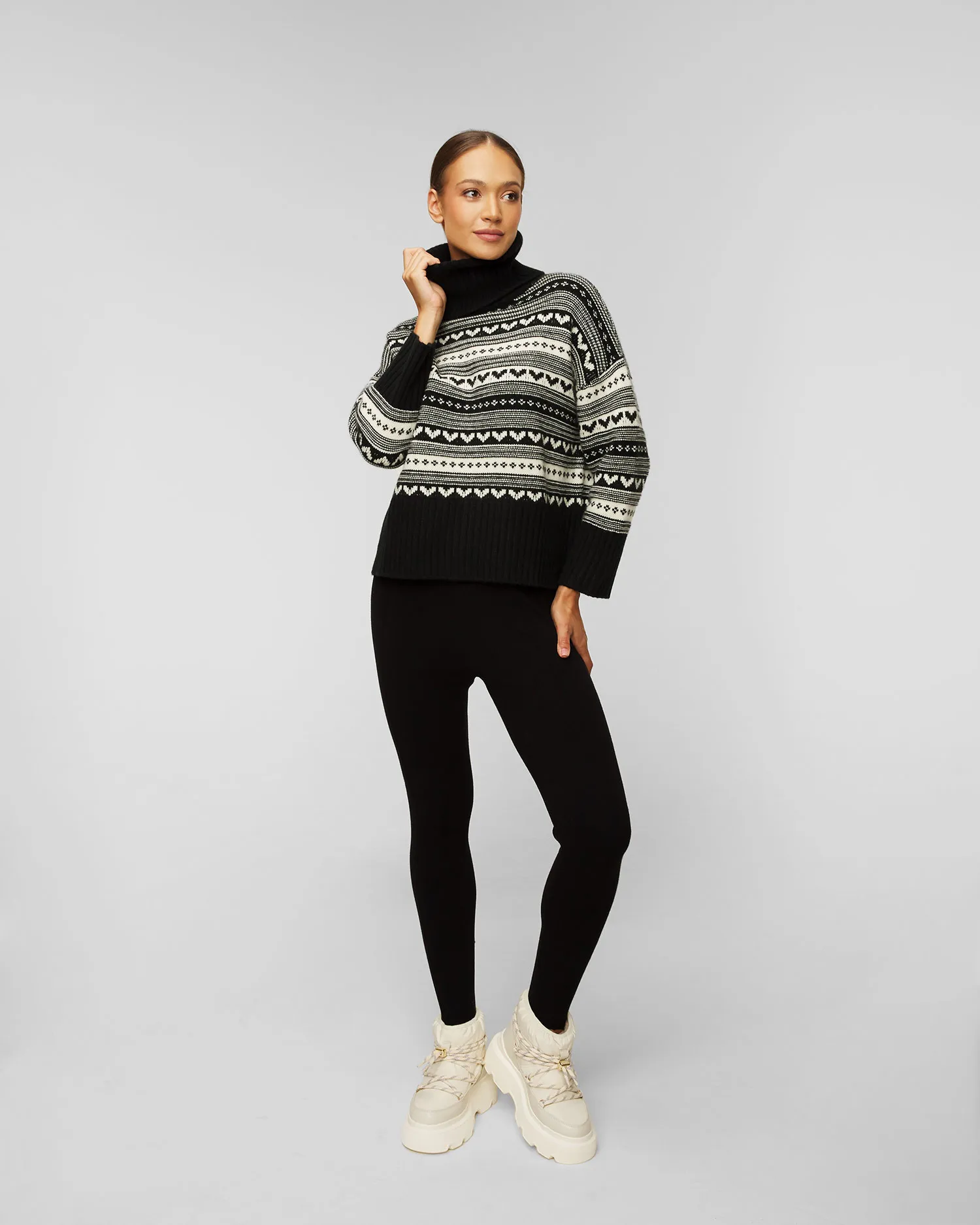 Maglione a collo alto in cashmere da donna Kujten Loulou f3035-81