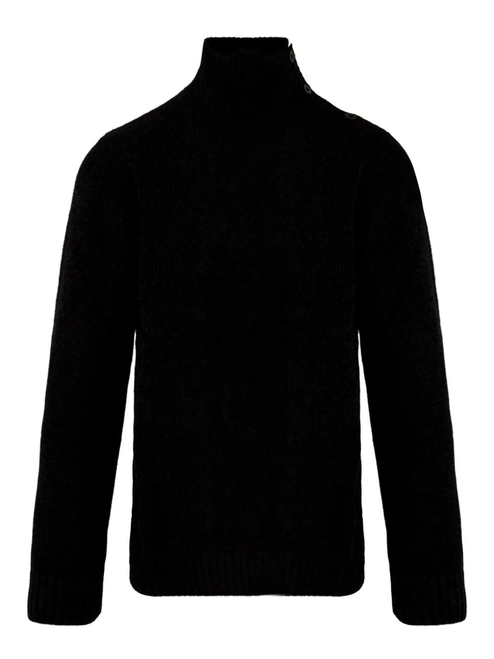 Maglione a collo alto nero da Uomo Ciny Button