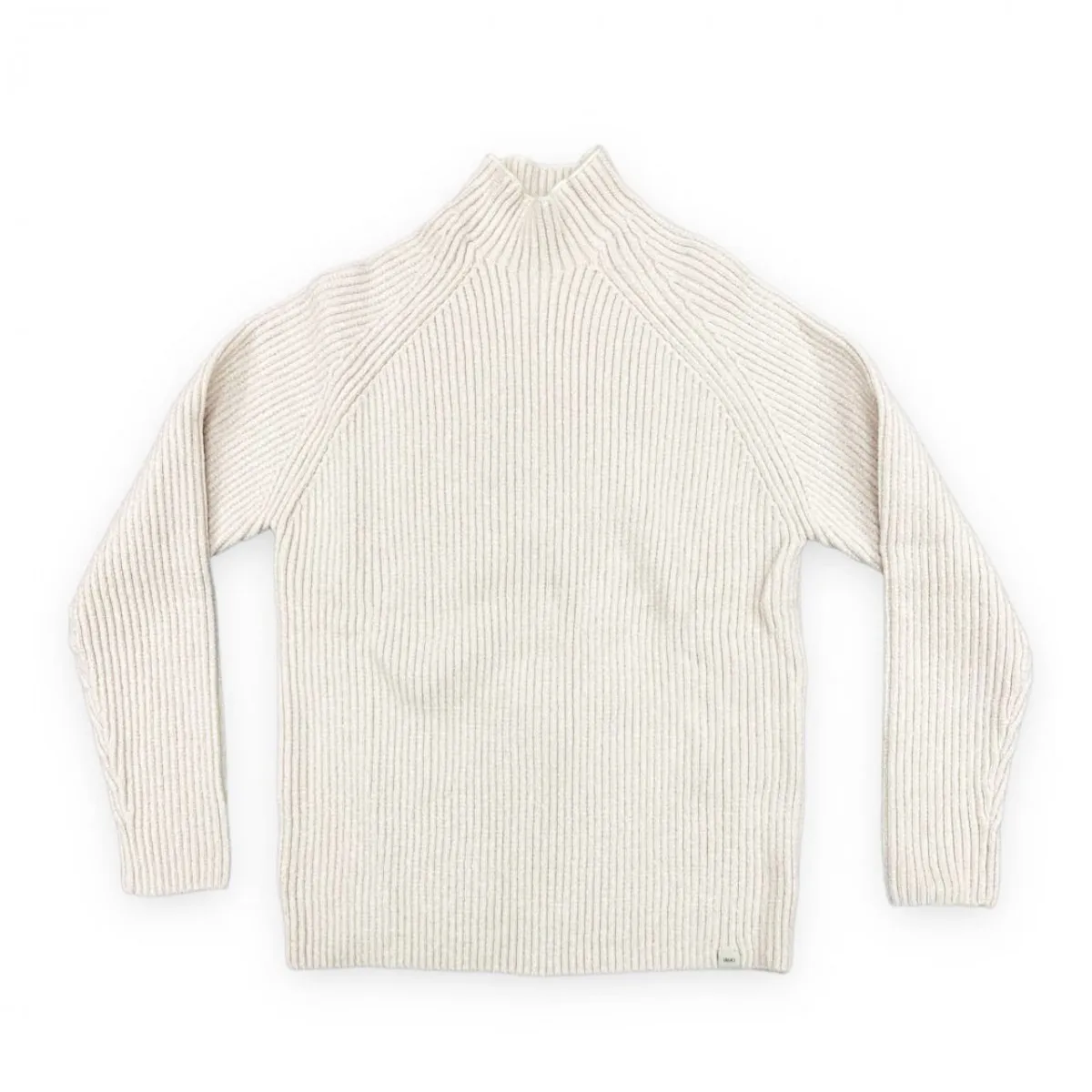 Maglione A Coste Con Collo Alto