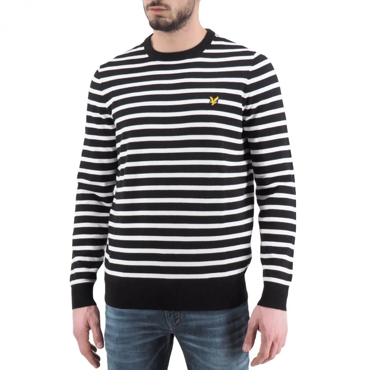 Maglione Breton Stripe, Nero