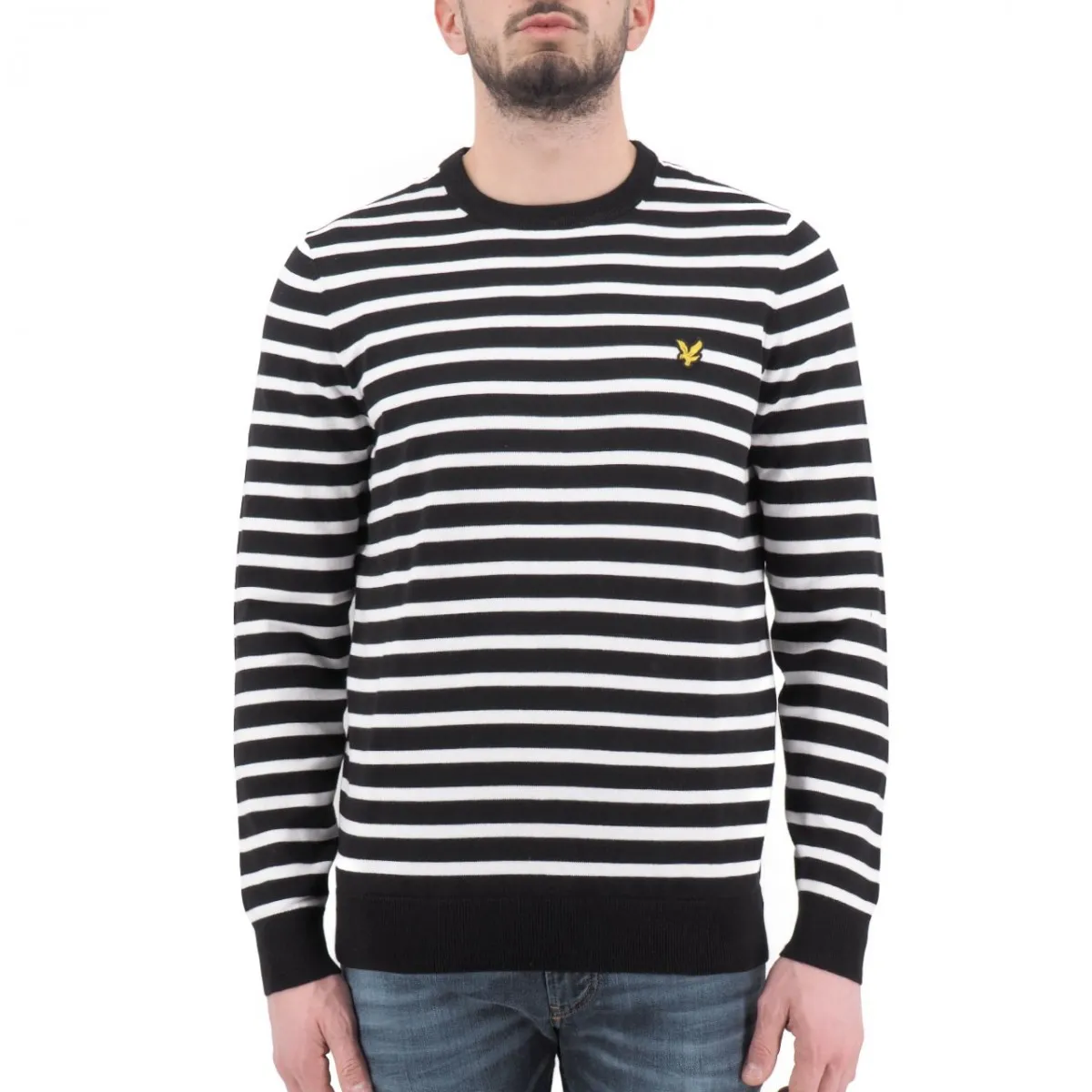 Maglione Breton Stripe, Nero