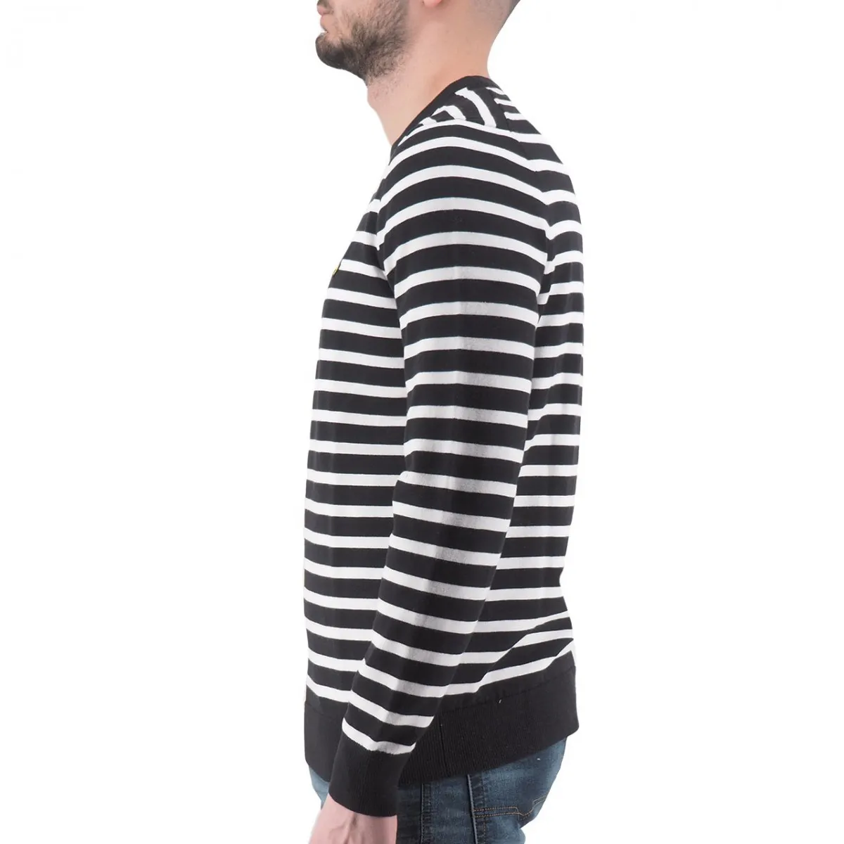 Maglione Breton Stripe, Nero
