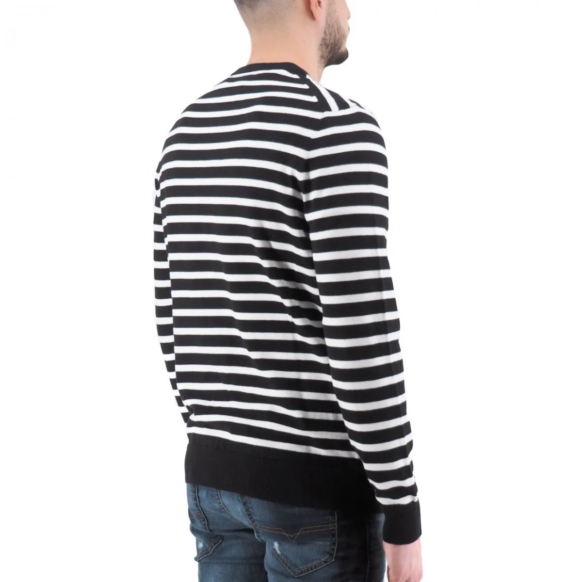 Maglione Breton Stripe, Nero