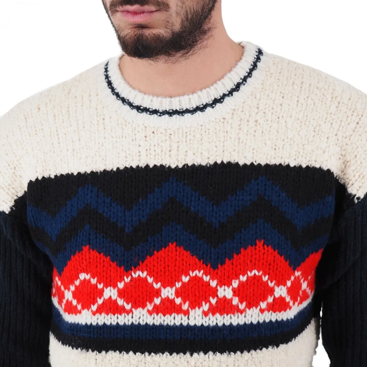 Maglione Con Peluche, Beige