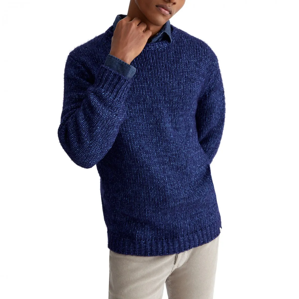 Maglione Girocollo Cinysolid Blu