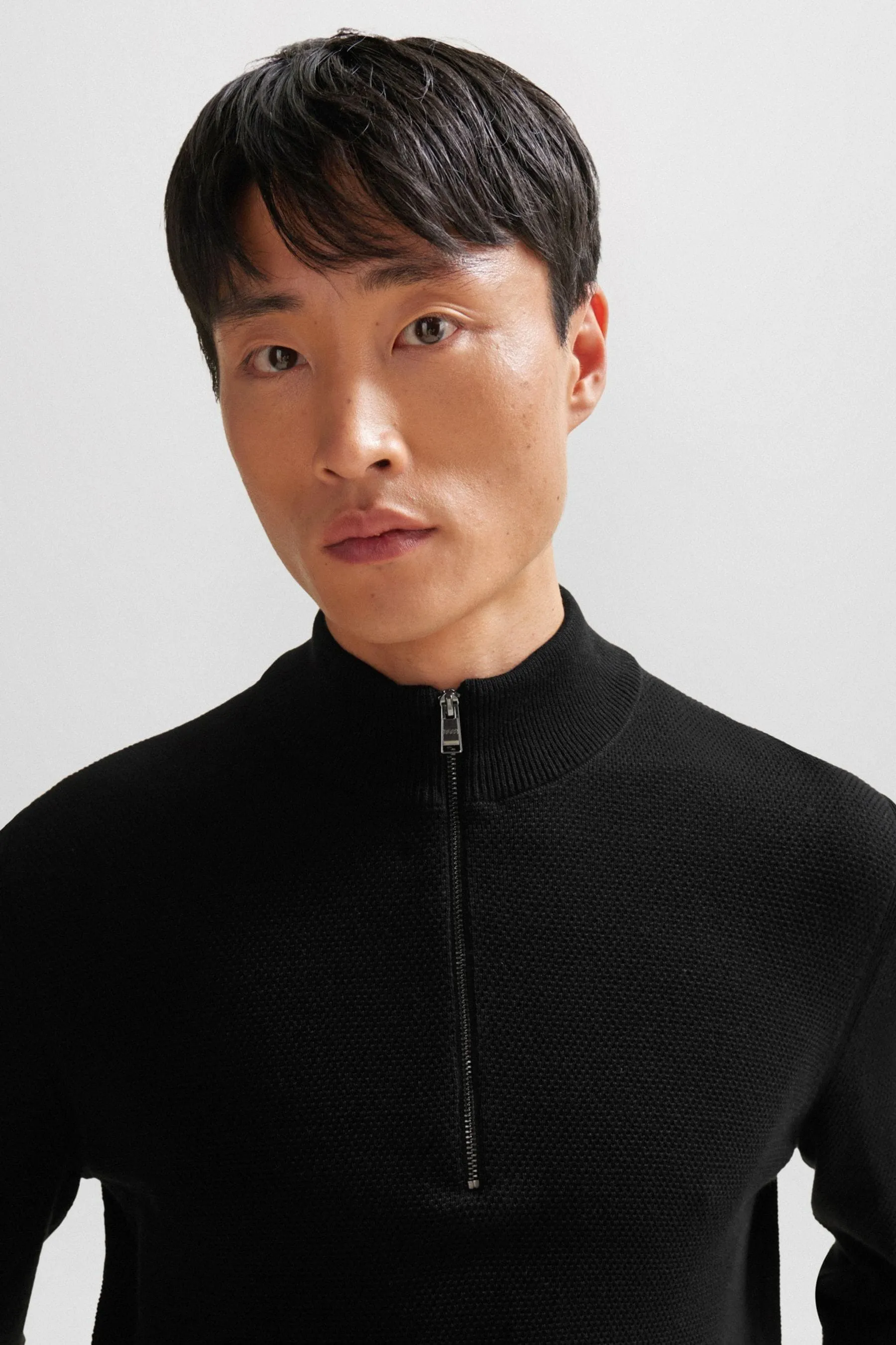 Maglione lavorato a maglia BOSS Quarter Zip Premium    