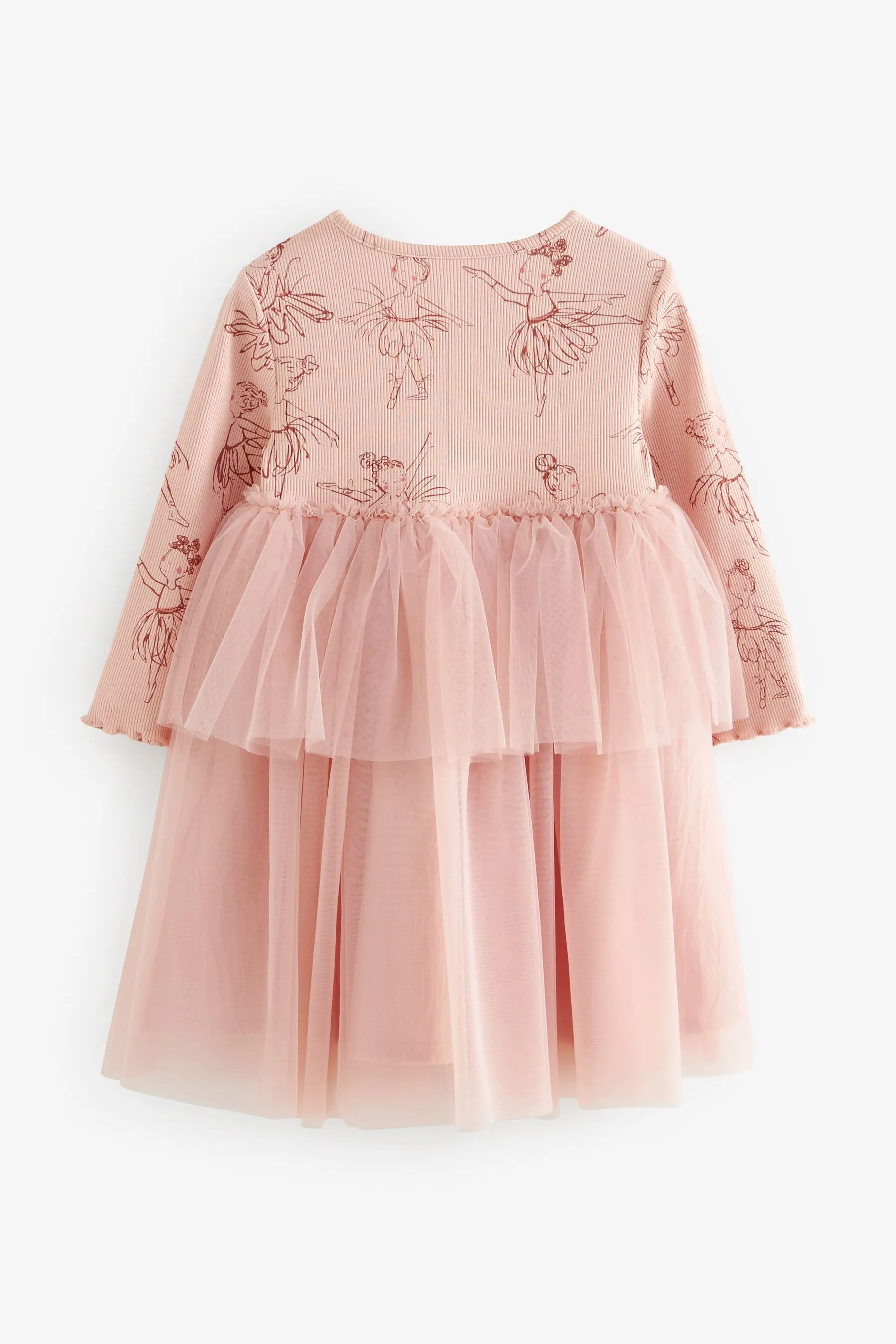 Manica Lunga Mesh Vestito (3mesi -7anni)    