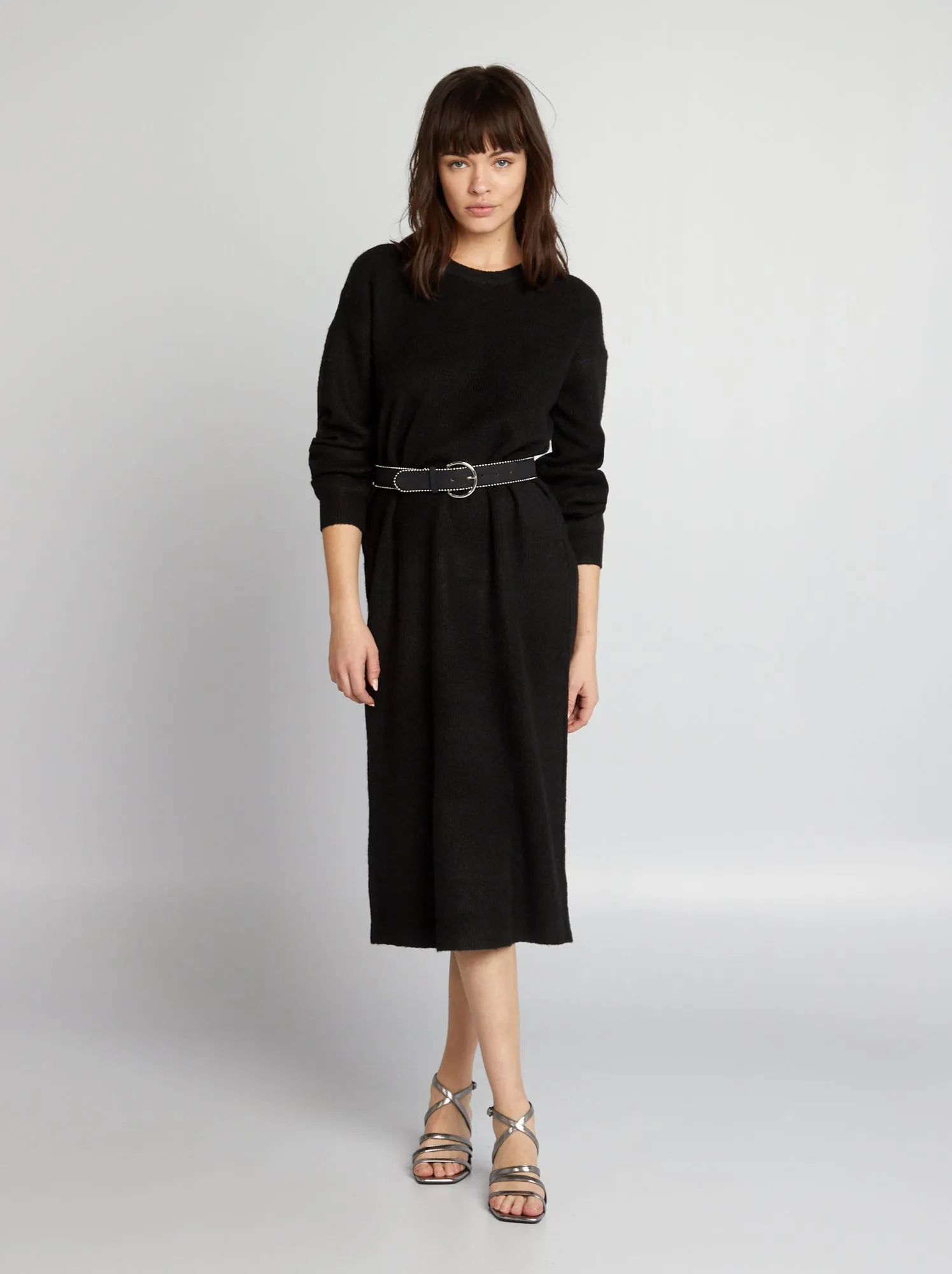 Maxi pull lunghezza midi - nero