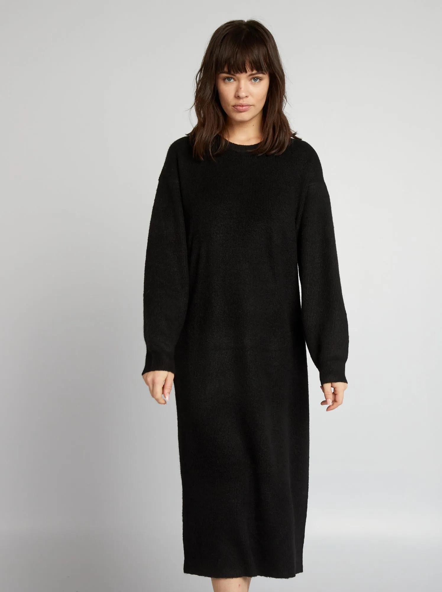 Maxi pull lunghezza midi - nero