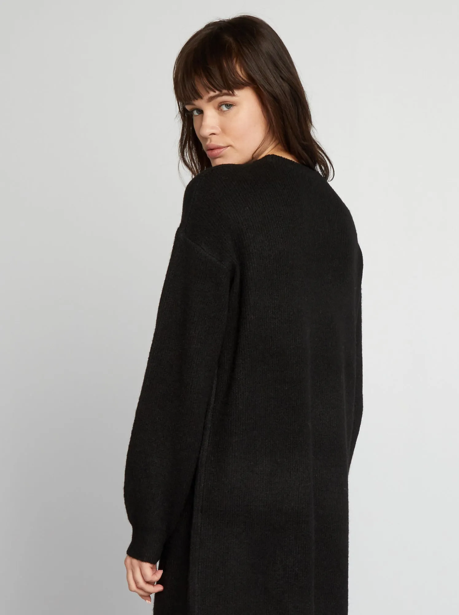 Maxi pull lunghezza midi - nero