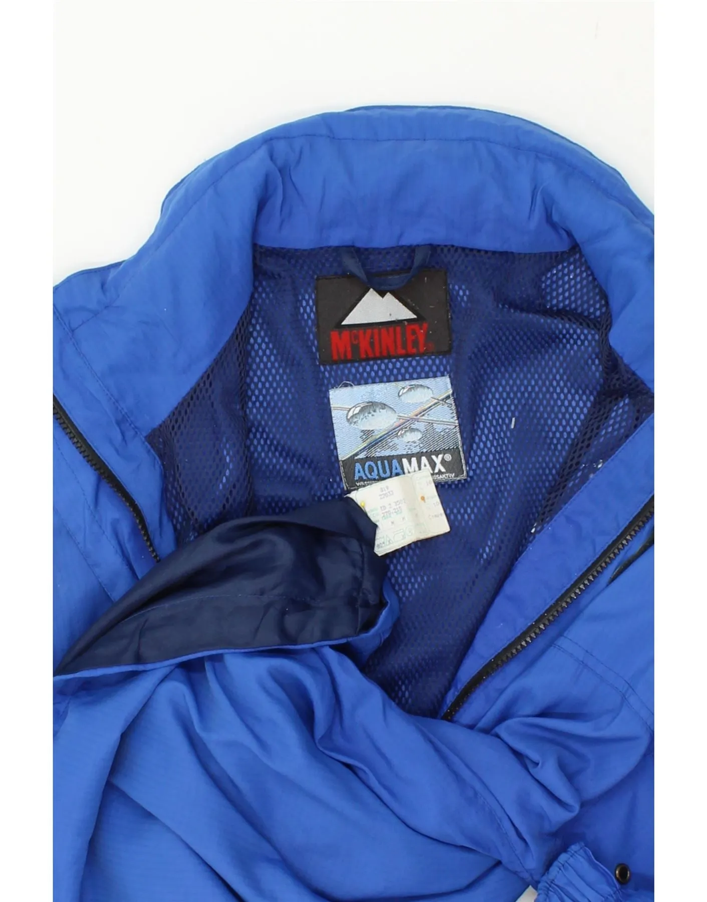 MCKINLEY Mens Rain Jacket UK 38 Medium Blue Polyester