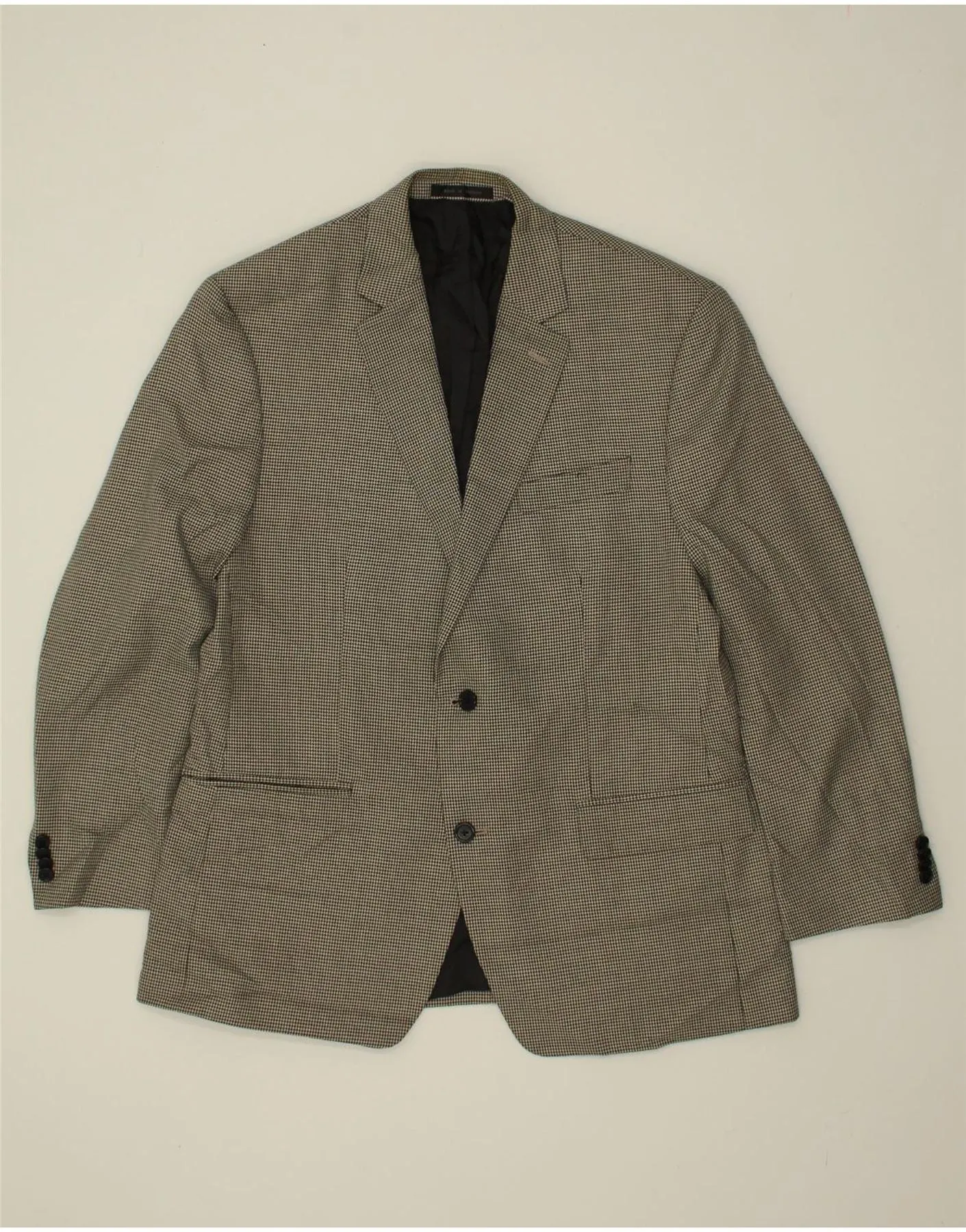 MICHAEL KORS Mens 2 Button Blazer Jacket UK 42 XL Grey Houndstooth