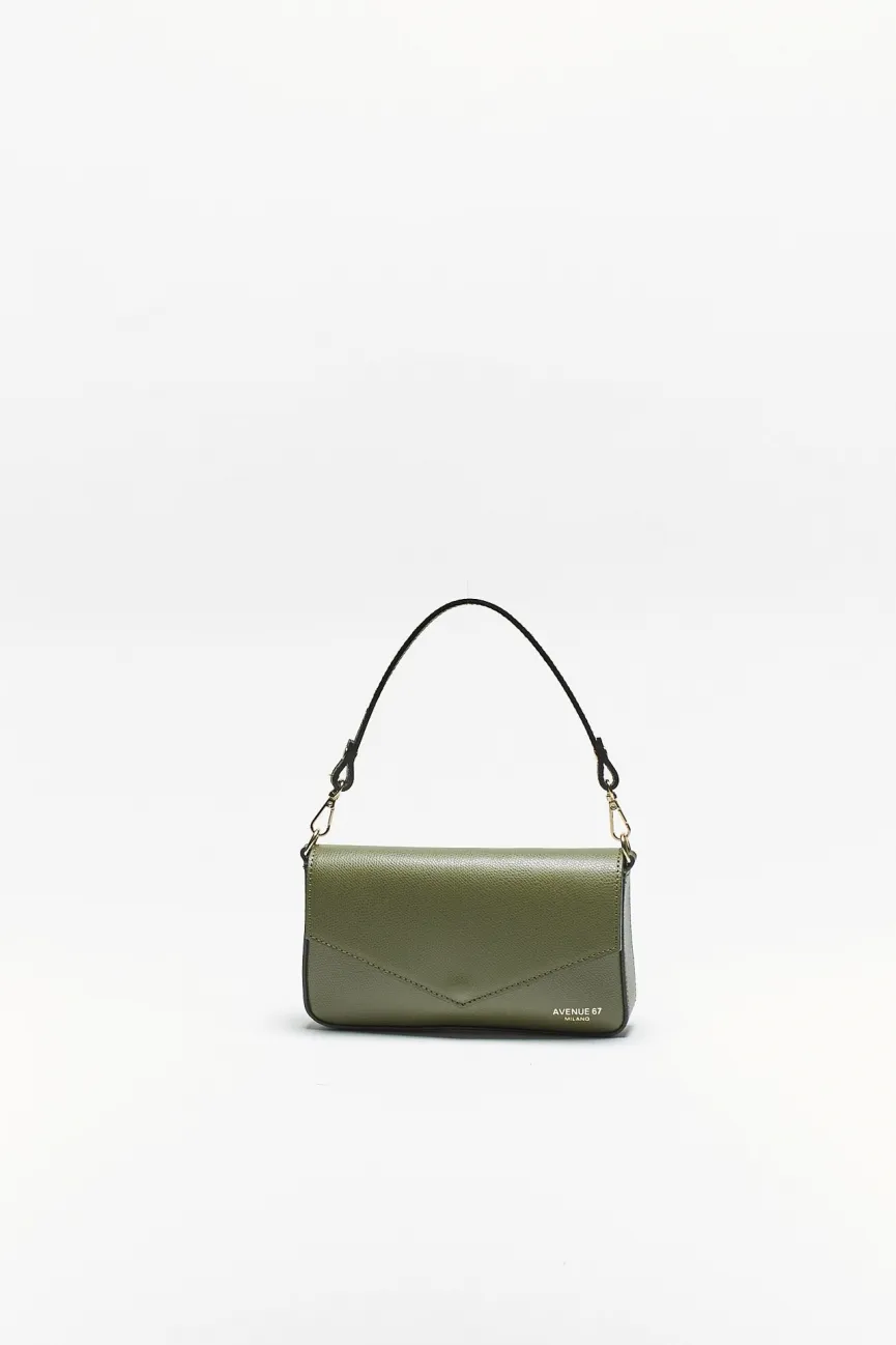 Mini bag LEONOR in pelle verde 