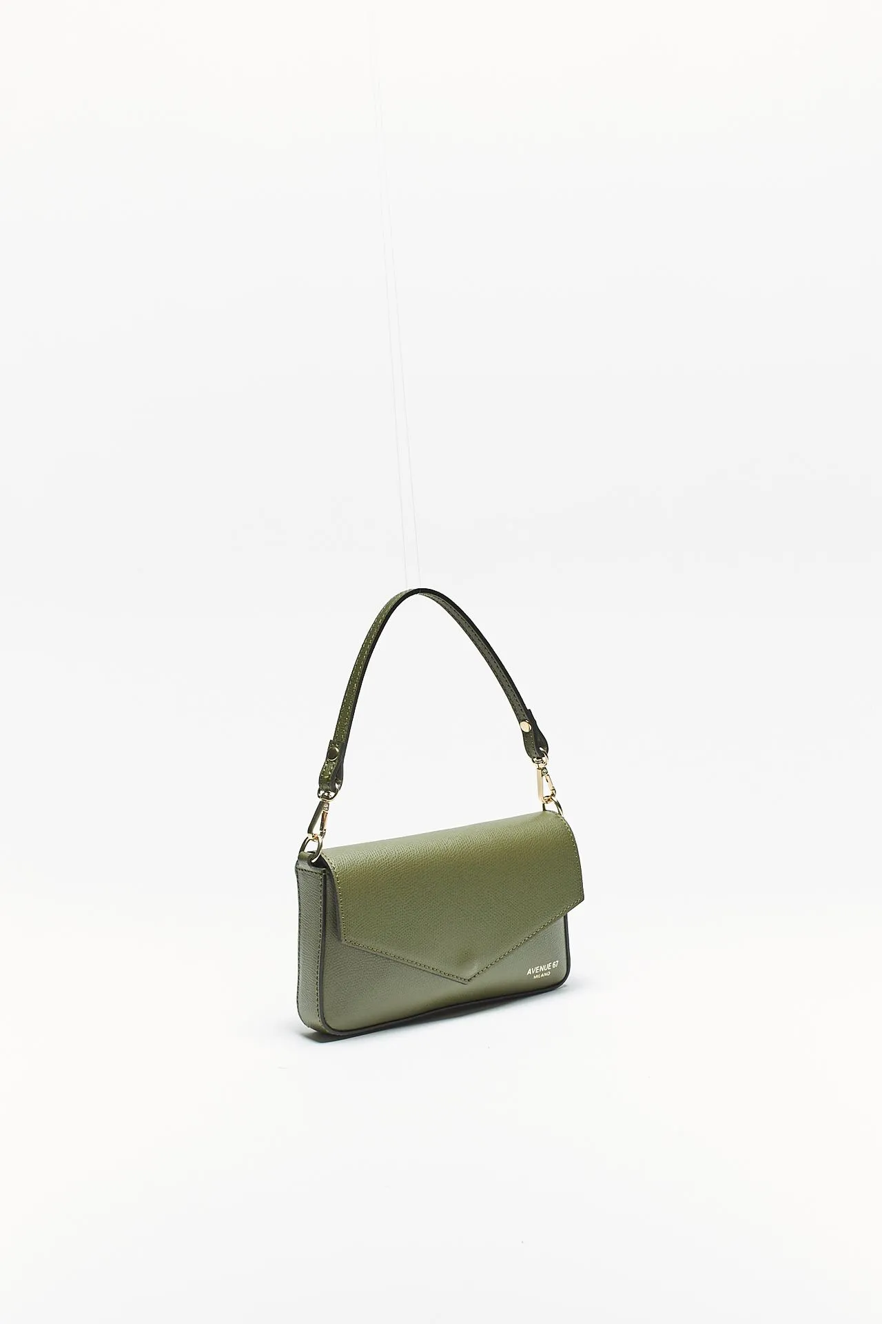 Mini bag LEONOR in pelle verde 
