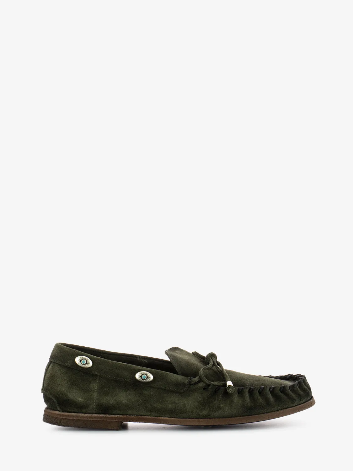 Mocassini in suede con accessorio kaky