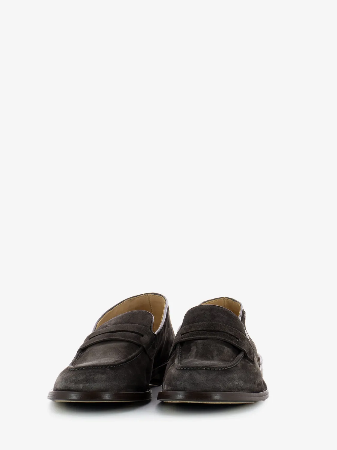 Mocassini in suede testa di moro