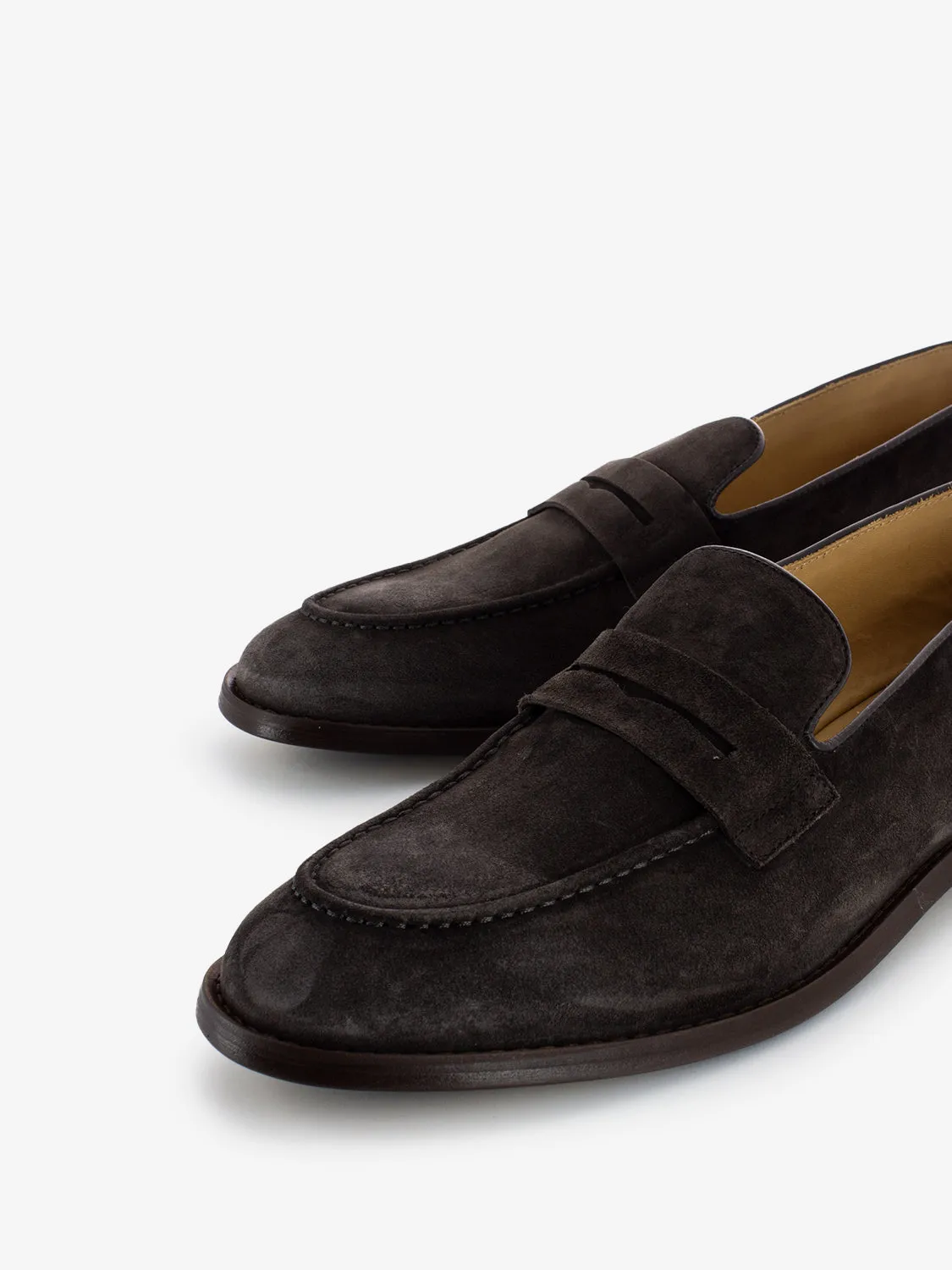 Mocassini in suede testa di moro