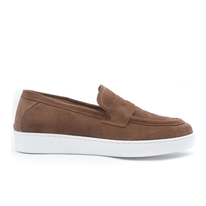 mocassini uomo sportivo fondo gomma cucito