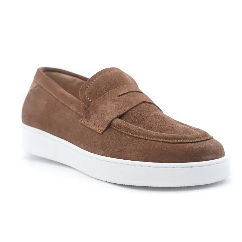 mocassini uomo sportivo fondo gomma cucito
