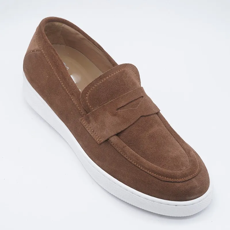mocassini uomo sportivo fondo gomma cucito