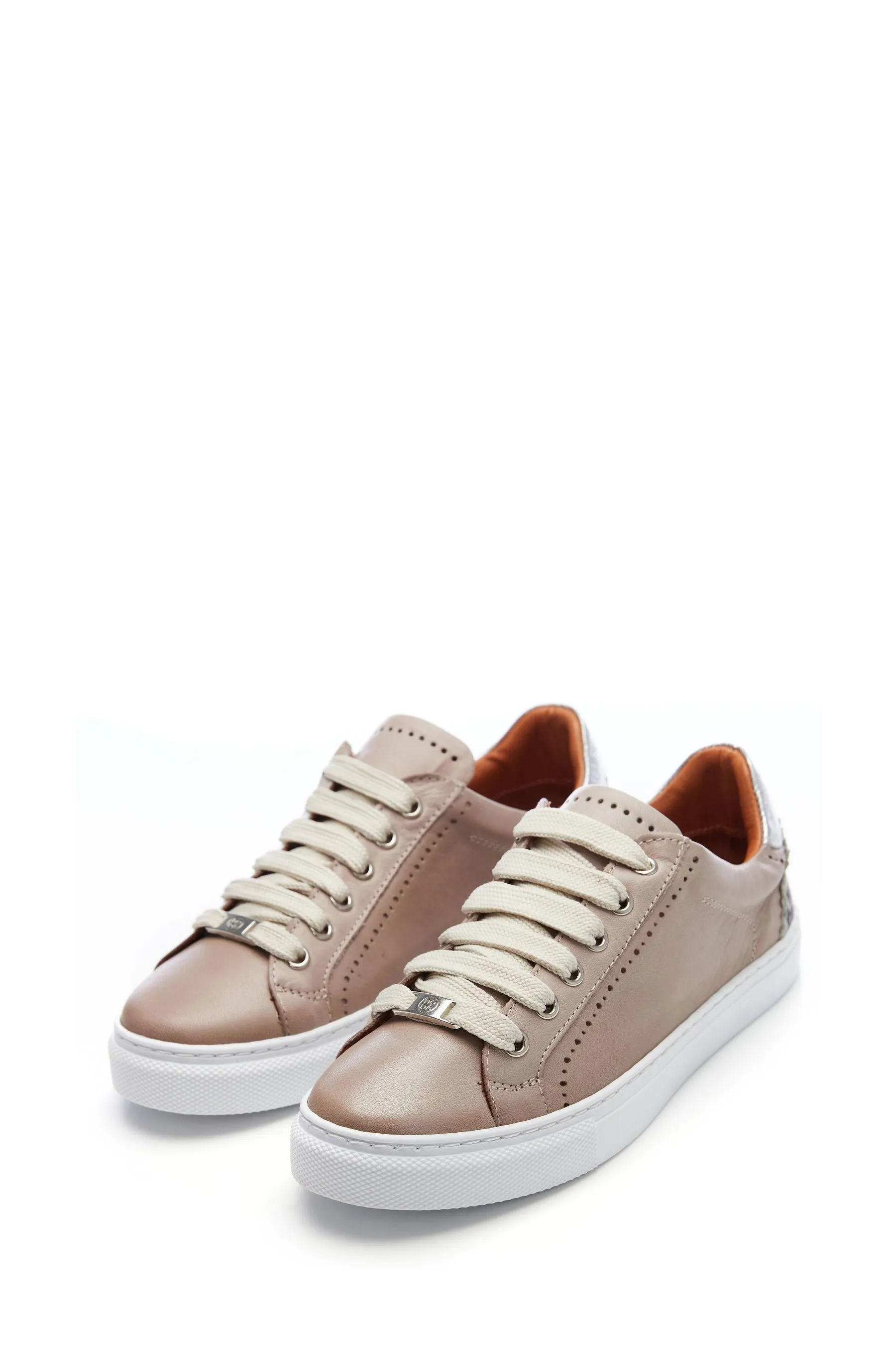 Moda in Pelle - Anatoli - Scarpe da ginnastica con fori Pizzo ciruclar cut-out    