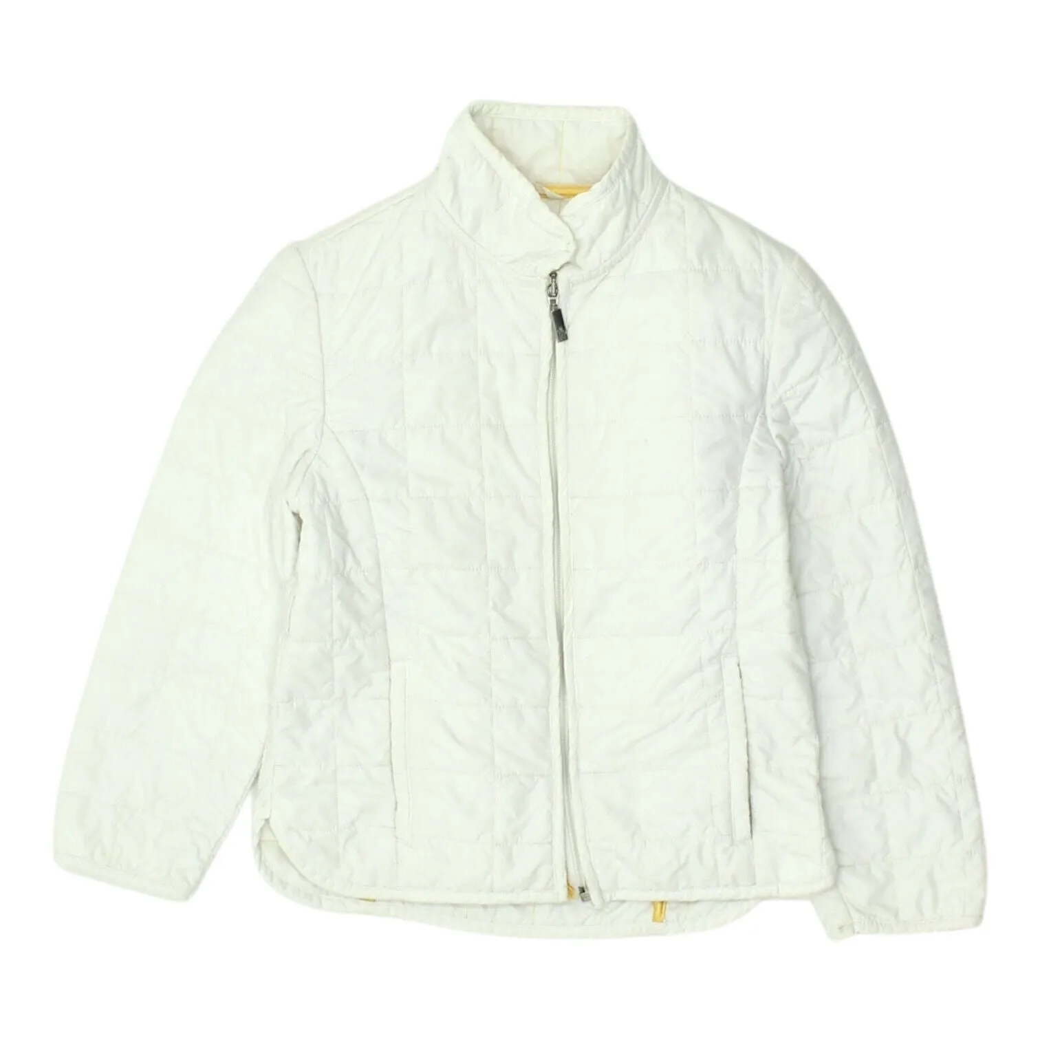 Moncler Girls White Quilted Jacket | Vintage Kids High End Designer Coat VTG