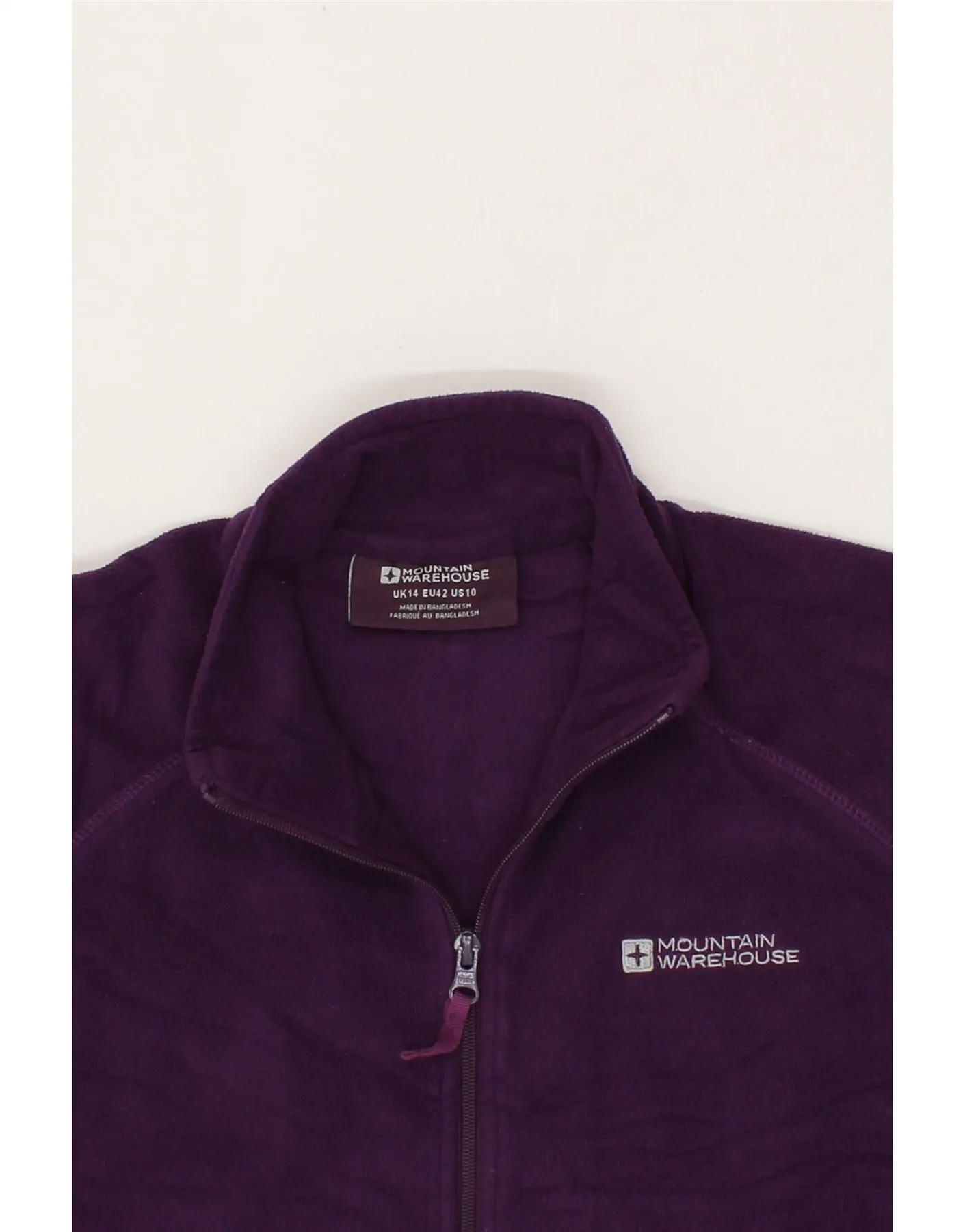 MOUNTAIN WAREHOUSE Womens Fleece Jacket UK 14 Large Purple