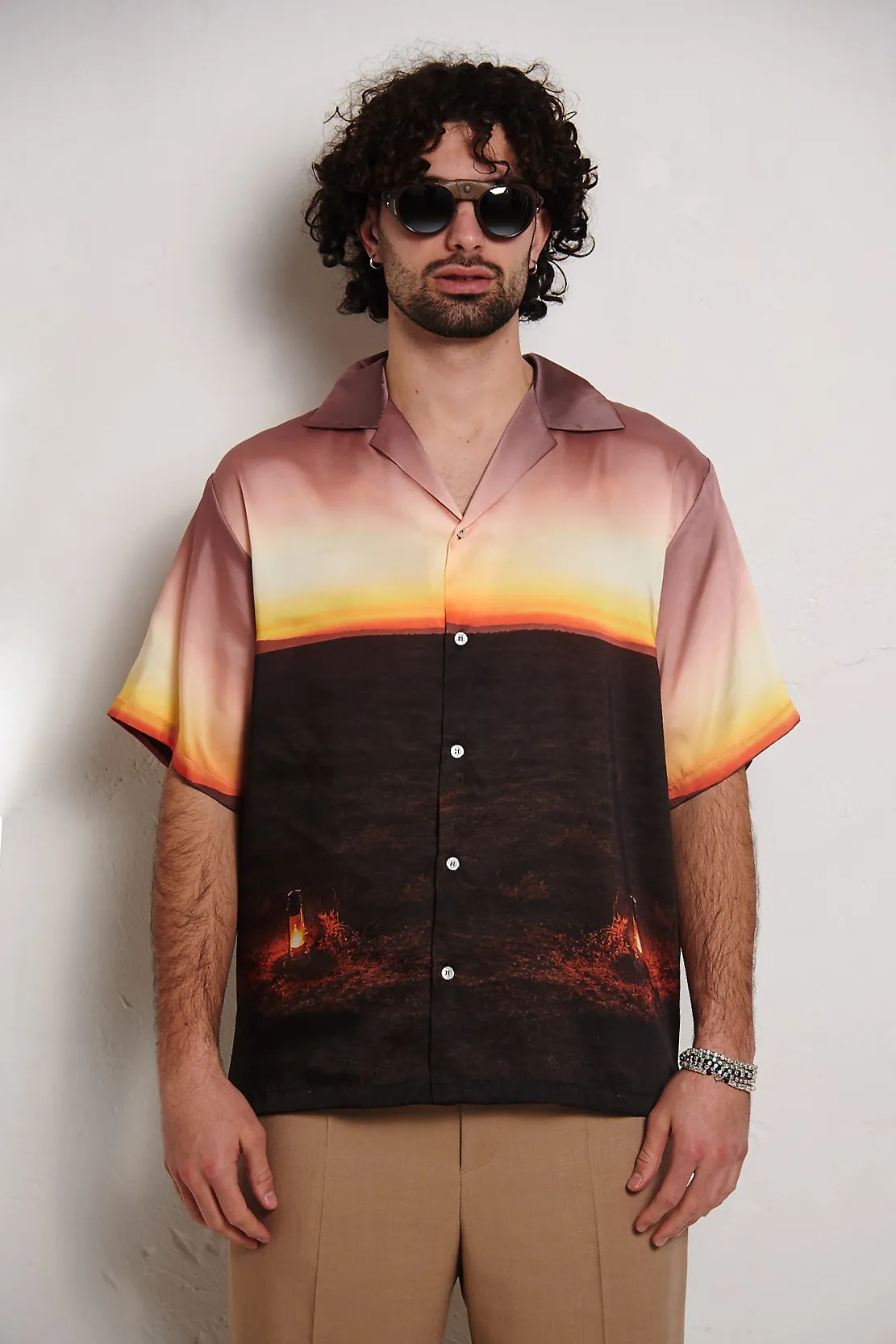 MSGM Camicia a manica corta stampa Serengheti Park