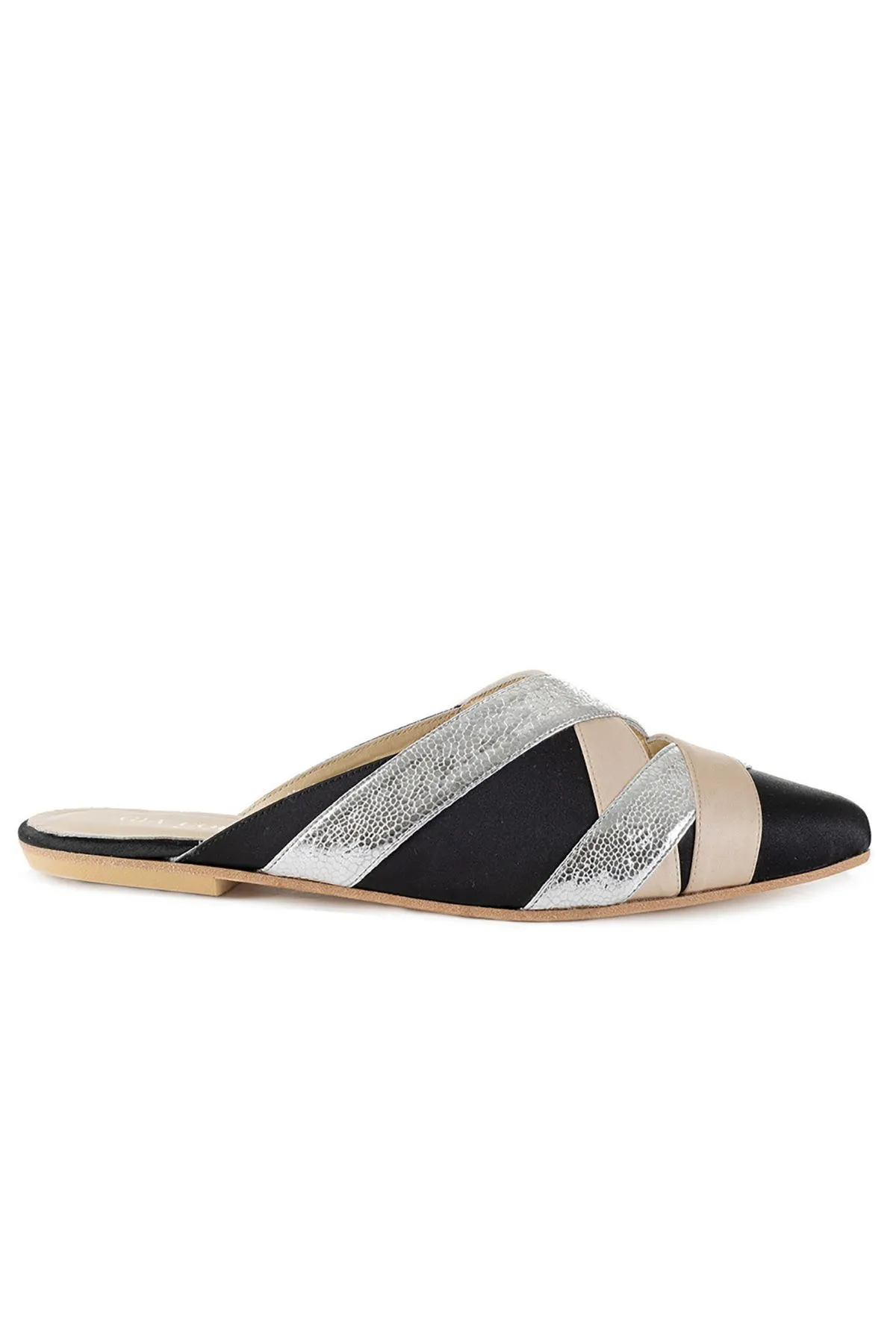 MULES "SVEVA" NERO/ARGENTO