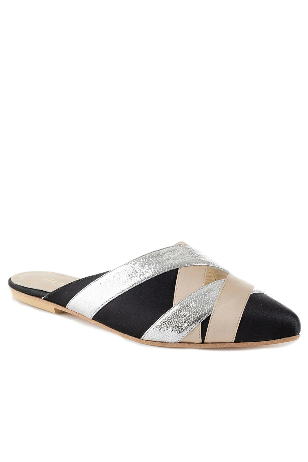 MULES "SVEVA" NERO/ARGENTO