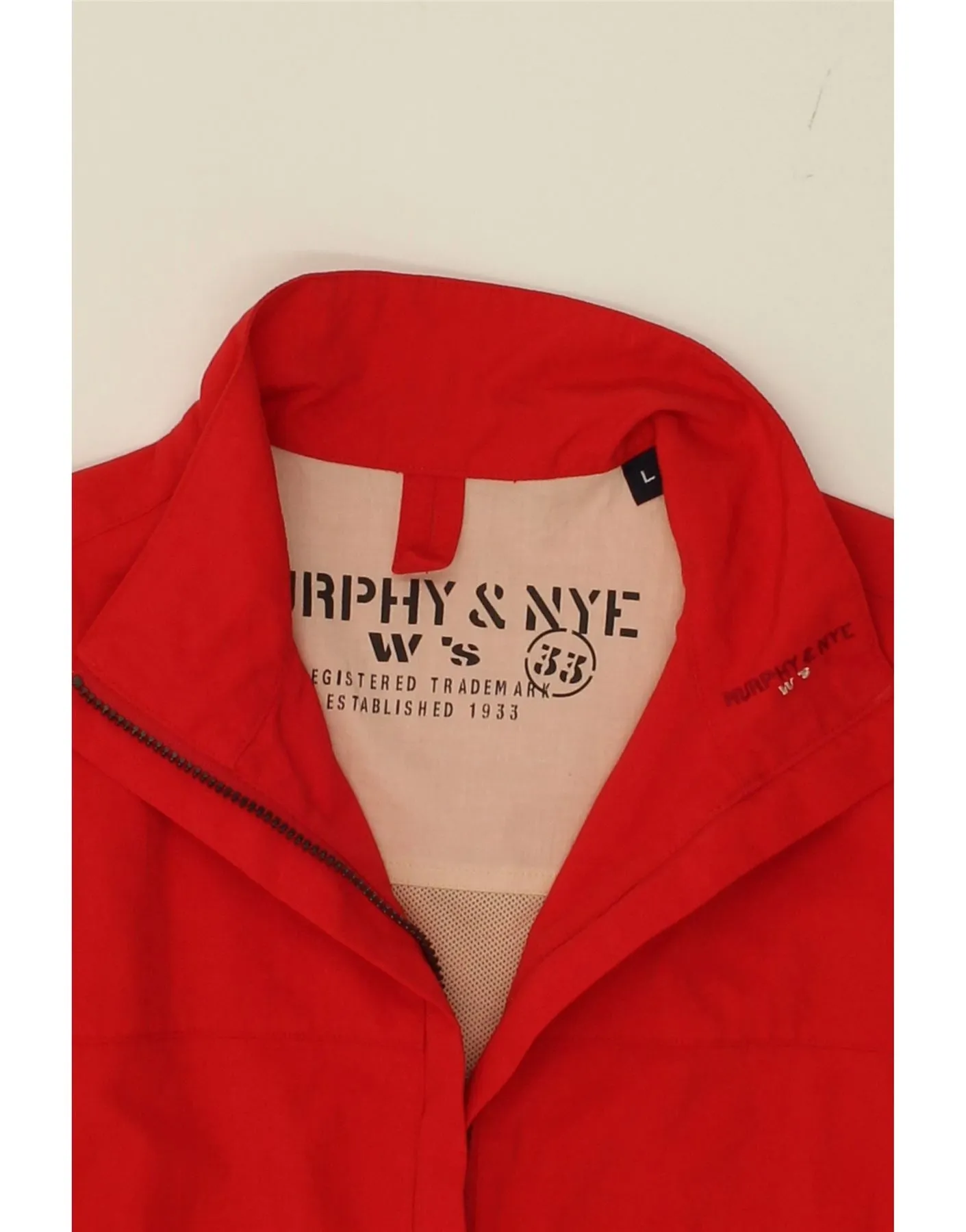 MURPHY & NYE Womens Bomber Jacket UK 16 Large Red