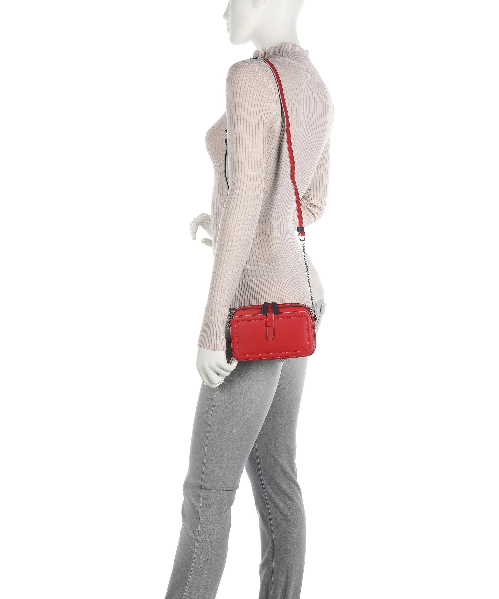 Mywalit Borsa a tracolla pelle liscia rosso  