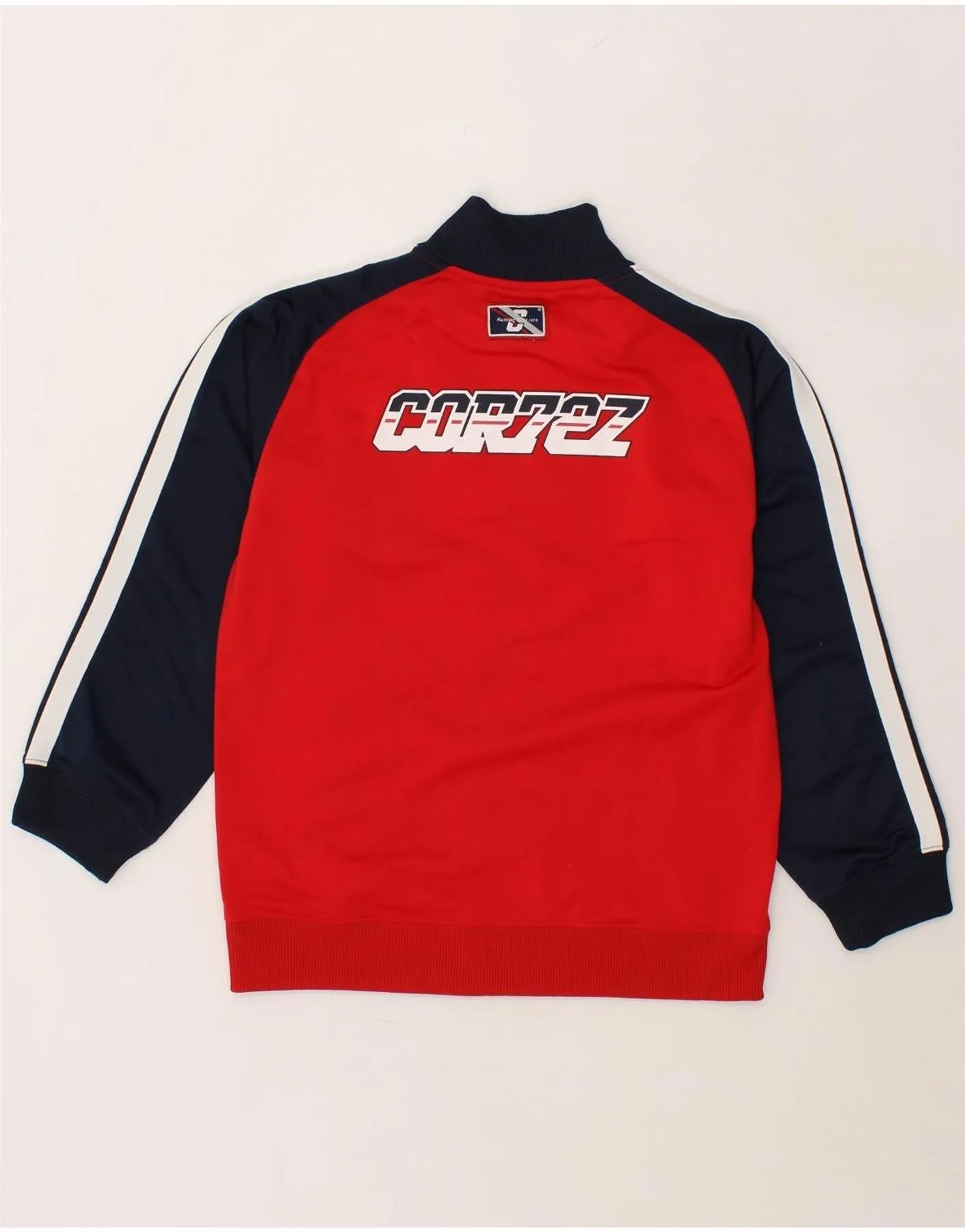 NIKE Womens Graphic Tracksuit Top Jacket UK 14/16 Large Red Colourblock