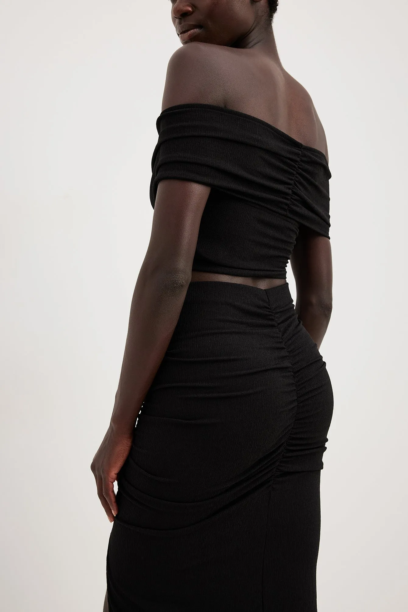 OFF SHOULDER ROUCHED - T-shirt basic